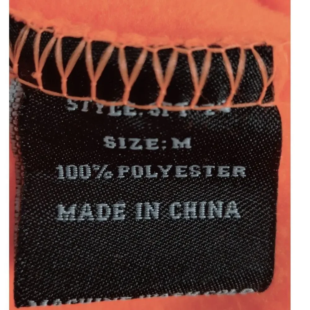 True Rock Men's Fleece Hoodie Orange Hi Vis Front Pouch Pocket Sweatshirt NEW